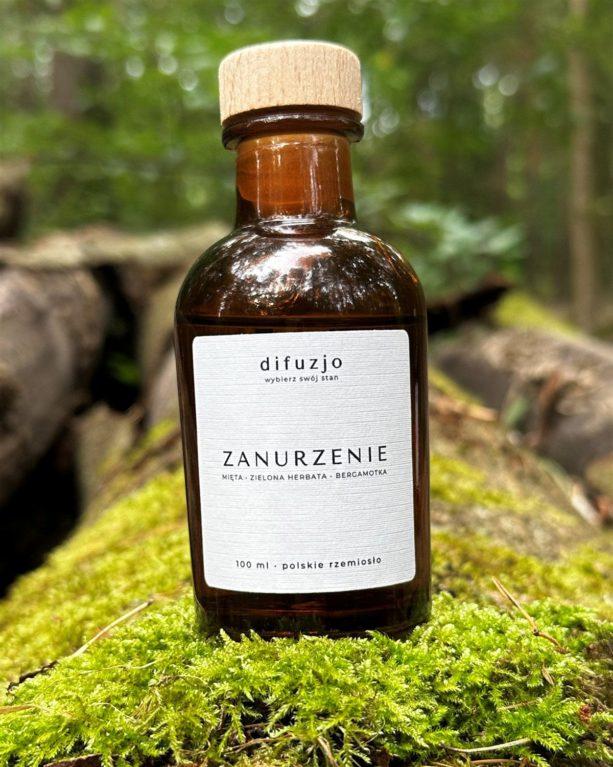Difuzjo Zanurzenie — dyfuzor zapachowy, sesja leśna