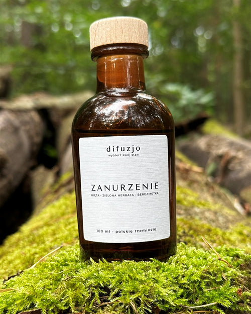 Difuzjo Zanurzenie — dyfuzor zapachowy, sesja leśna